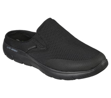 SKECHERS PANTOFFEL GESCHLOSSEN SCHWARZ