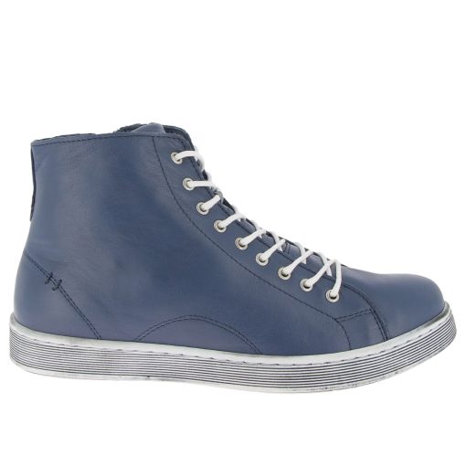 ANDREA CONTI LEDERSNEAKER MID BLAU