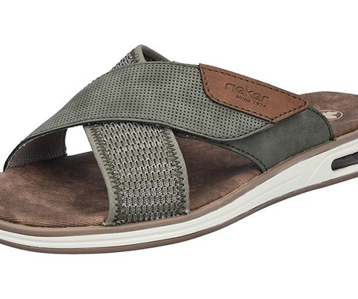 RIEKER SOMMERPANTOFFEL OLIVEGRÜN