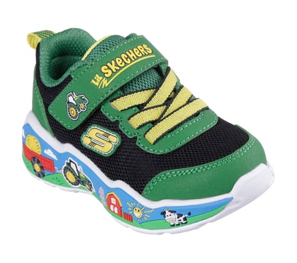SKECHERS KIDS SNEAKER TRAKTOR SCHWARZ/GRÜN