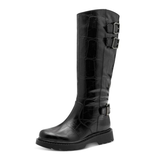 TAMARIS STIEFEL BLACK CROCO