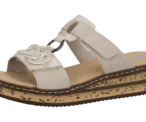 RIEKER SOMMERPANTOFFEL BEIGE