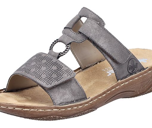 RIEKER SOMMERPANTOFFEL GRAU