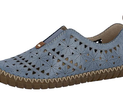 RIEKER SLIPPER BLAU